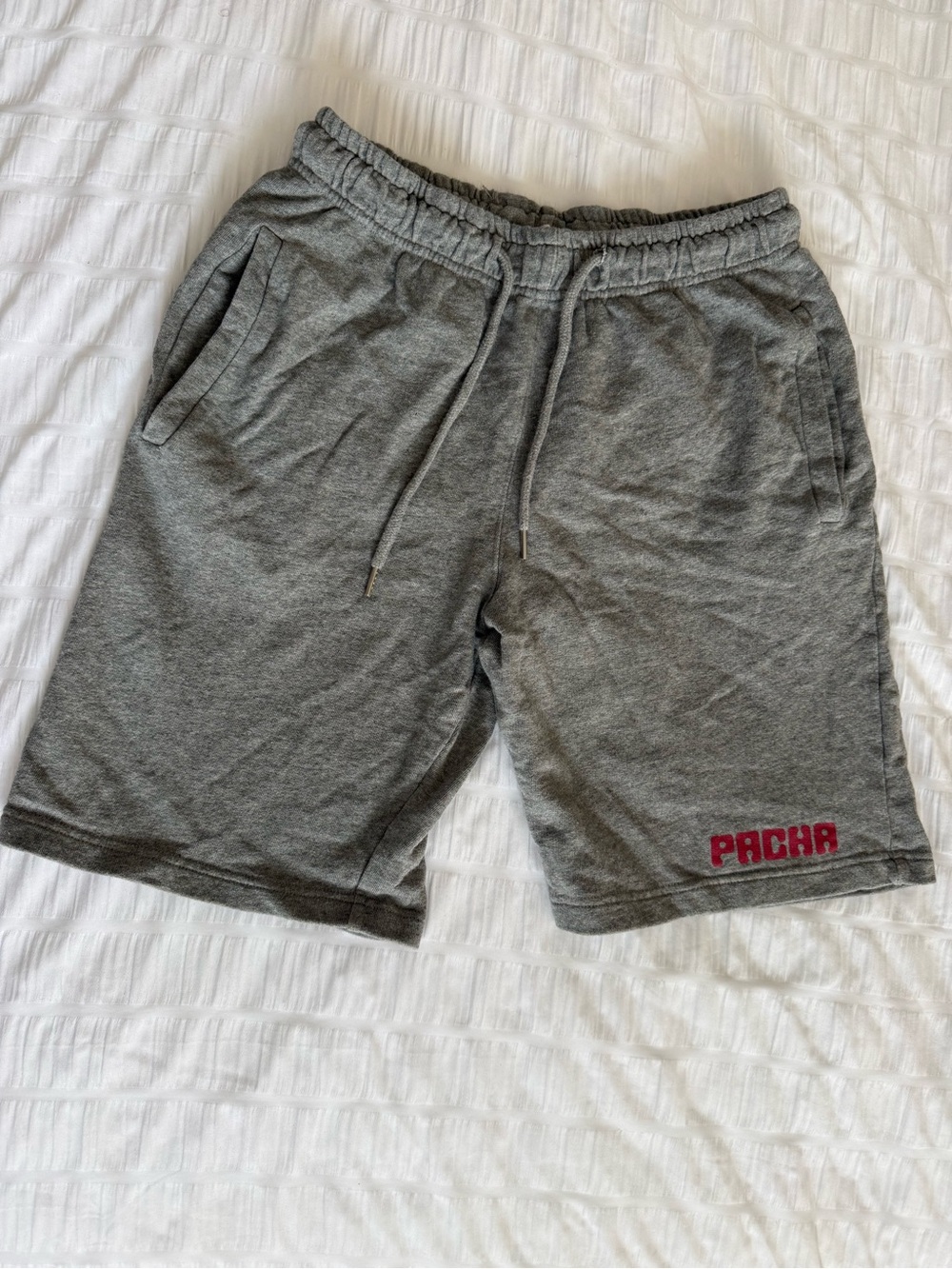 Men's Gray Athletic Drawstring Shorts